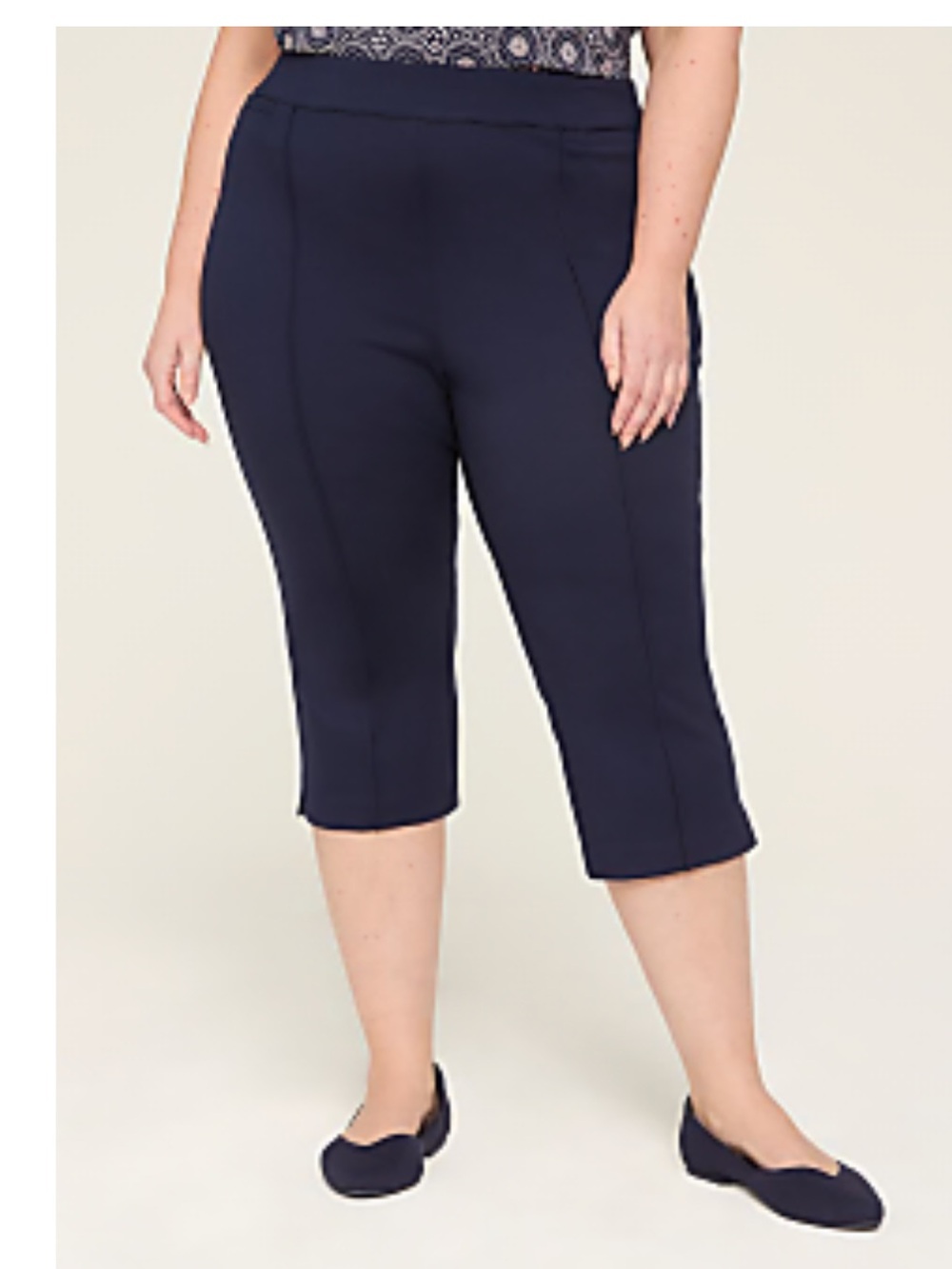 Navy Ponte Capris